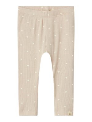 Lil Atelier Gago Leggings - Gray Morn/Heart - 56 cm