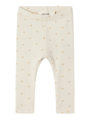 Lil Atelier Gago Leggings med hjerter - Turtledove - 56 cm