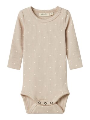 Lil Atelier Gago Slim Body - Gray Morn/Heart - 56 cm