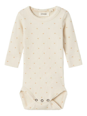 Lil Atelier Gago Slim Body med hjerter - Turtledove - 56 cm