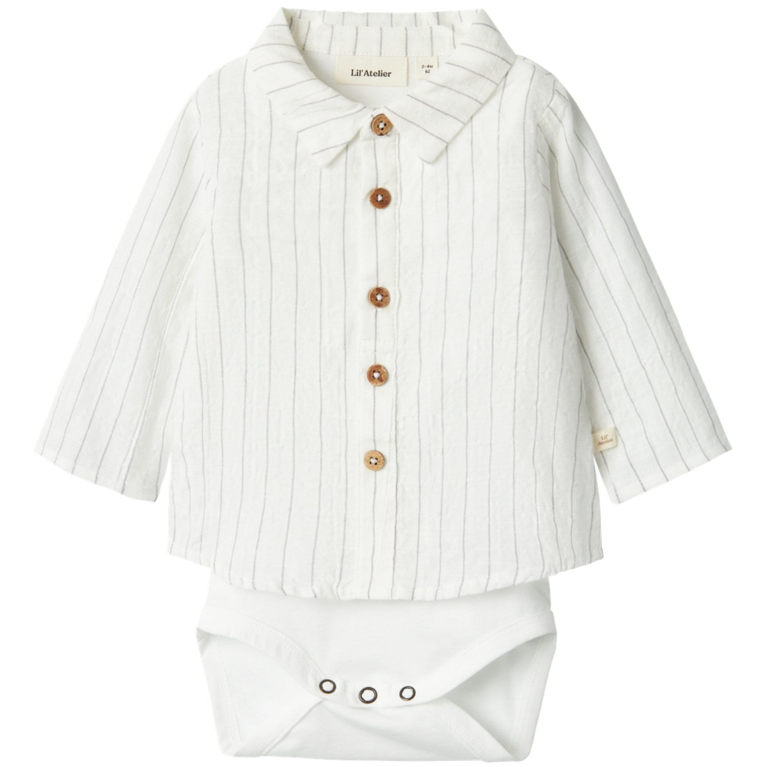 Lil'Atelier Coconut Milk Frej Body Skjorte - Str. 74 Lil'Atelier Coconut Milk Frej Body Skjorte - Str. 74
