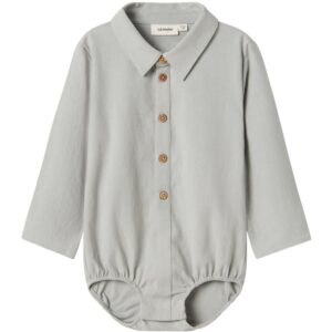 Lil'Atelier Mirage Gray Hadam Loose Body Skjorte - Str. 56