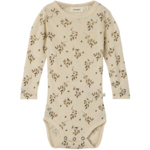 Lil'Atelier Sandshell Nimo Slim Uld/Modal Body AOP - Str. 56