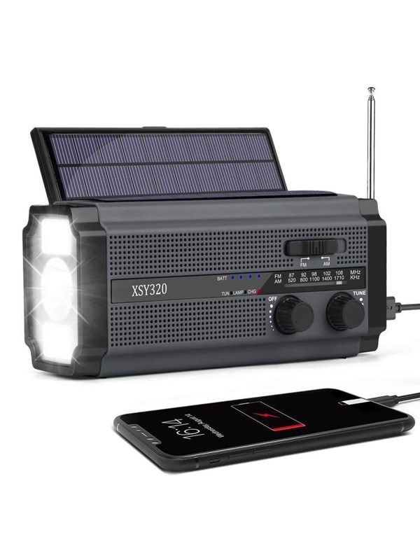 Lippa Emergency Solar Radio - Black - AM/FM - Mono - Sort Lippa Emergency Solar Radio - Black - AM/FM - Mono - Sort