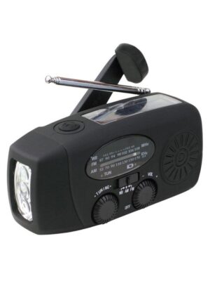 Lippa Emergency Solar Radio - Black - AM/FM - Mono - Sort