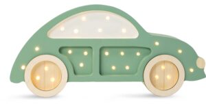 Little Lights Lampe Bil, Olive Leaf, Børnelampe