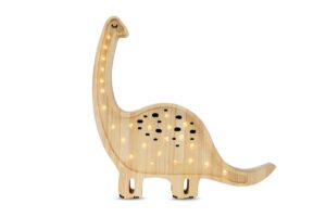 Little Lights Lampe Dinosaur, Træ, Børnelampe