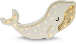 Little Lights Lampe Hval, Albino White, Børnelampe