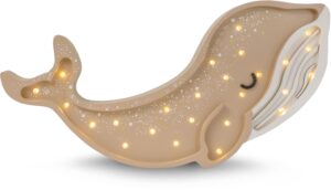 Little Lights Lampe Hval, Cinnamon Brown, Børnelampe
