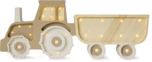 Little Lights Lampe Traktor, Coffee Cream, Børnelampe