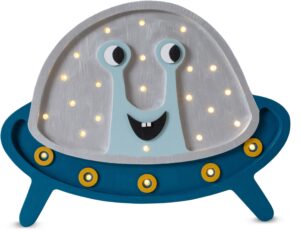 Little Lights Lampe UFO, Sølvfarvet, Børnelampe