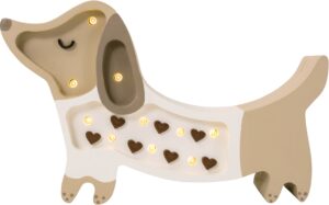 Little Lights Mini Lampe Hundehvalp, Caramel, Børnelampe