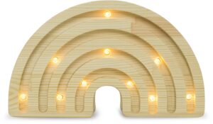 Little Lights Mini Lampe Regnbue, Wood, Børnelampe