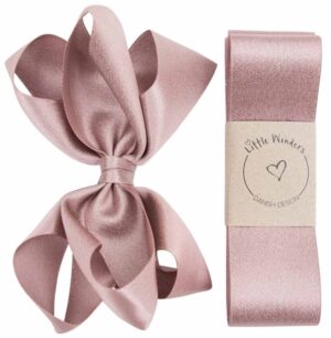 Little Wonders Dåbsbånd Bella Støvet Rosa Glitter Satin