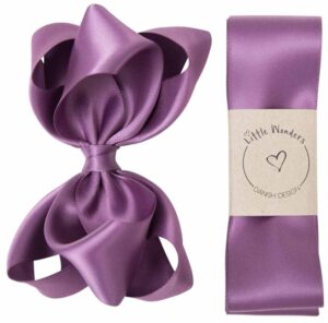 Little Wonders Dåbsbånd Bellis Silke Satin Amethyst