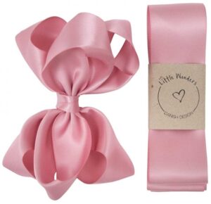 Little Wonders Dåbsbånd Bellis Silke Satin Quartz Rosa