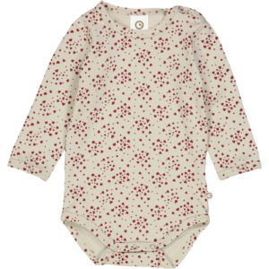 Love body med hjerte print - Soft green/ Cabernet - 98