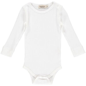 MarMar Modal Body Plain L/Æ Gentle White - Str. 3 år/98