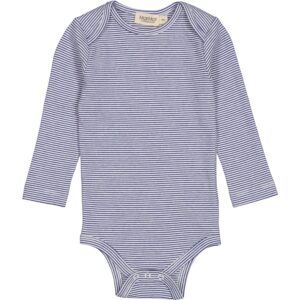 MarMar Modal Fine Rib Blue Stripe Ben Body - Str. 1 år/80