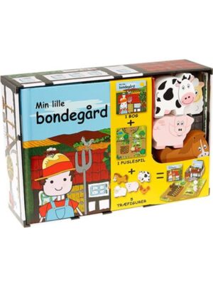 Min lille bondegård - Aktivitetsæske - Børnebog - hardcover