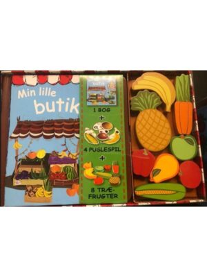 Min lille butik - Aktivitetsæske - Børnebog - hardcover