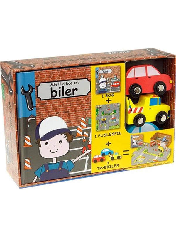 Min lille garage - Aktivitetsæske - Børnebog - hardcover Min lille garage - Aktivitetsæske - Børnebog - hardcover