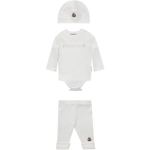 Moncler Light Beige Body & Bukser Sæt - Str. 3-6 mdr