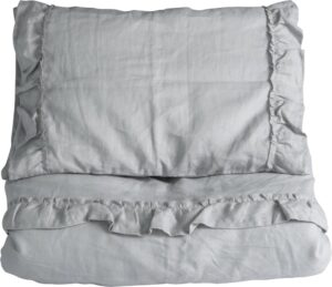 NG Baby Sengetøj 130x100 Mood Ruffles, Light Grey