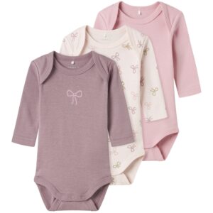 Name It Barely Pink Body 3-pak Barely Pink Bow Noos - Str. 62