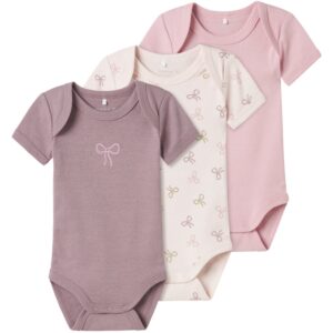Name It Barely Pink Body 3-pak Barely Pink Bow Noos - Str. 62