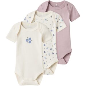 Name It Jet Stream Body 3-pak Jet Stream Flower Noos - Str. 68