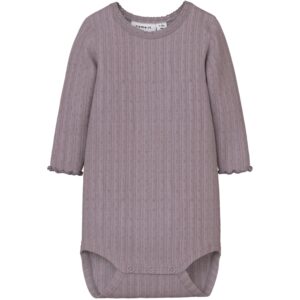 Name It Purple Dove Wossa Uld/Silke Rib Body - Str. 74