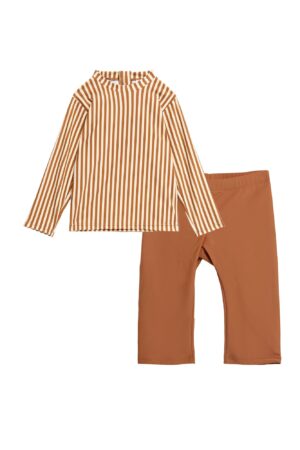 Nordbjørn Almö UV-Sæt, Brown Stripe, 98-104