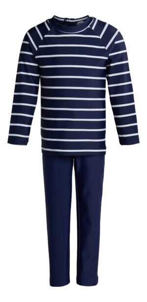 Nordbjørn Sandhamn UV-Sæt, Navy Stripe, 110-116