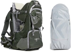 North 13.5 Adventure Plus Bærestol inkl Regnslag, Forest Green