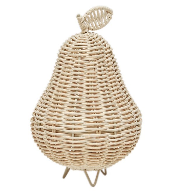 OYOY Pear Rattan Natlampe, Nature, Børnelampe OYOY Pear Rattan Natlampe, Nature, Børnelampe