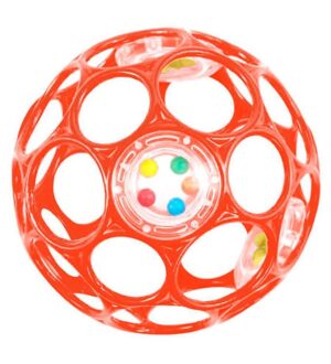 Oball Rangle - 9 cm - Rosarød