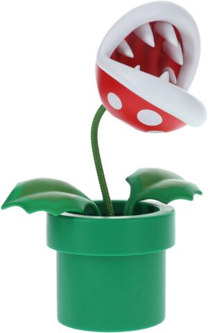 Paladone Super Mario Mini Piranha Plant Indstillelig Lampe, Børnelampe