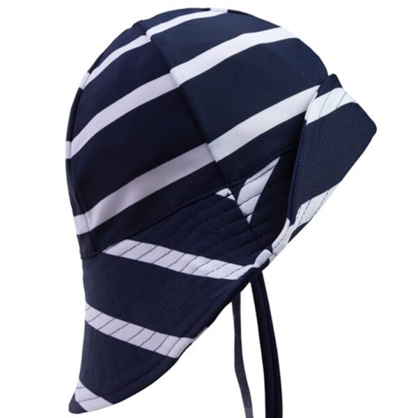Petit Crabe Blue/White Frey Solhat - Str. 0-2 år