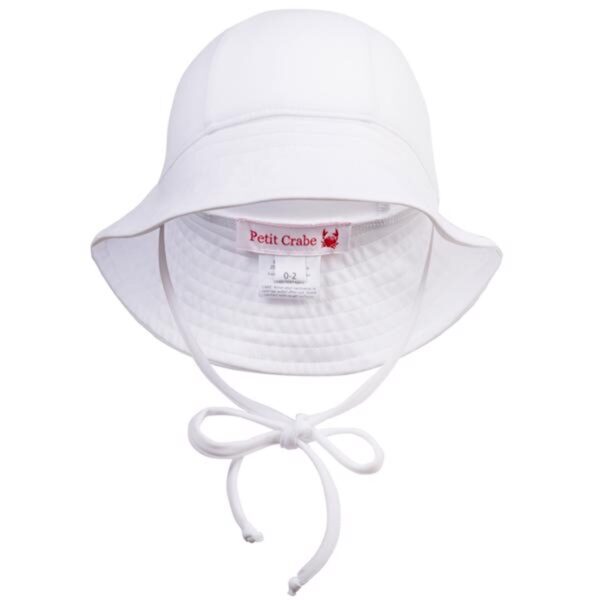 Petit Crabe White Frey Solhat - Str. 0-2 år