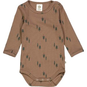 Pine body med print af grantræer - Shade/ Balance green/ Bark - 74