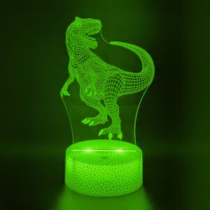 Powerpal 3D-Natlampe, Dinosaur T-Rex, Børnelampe