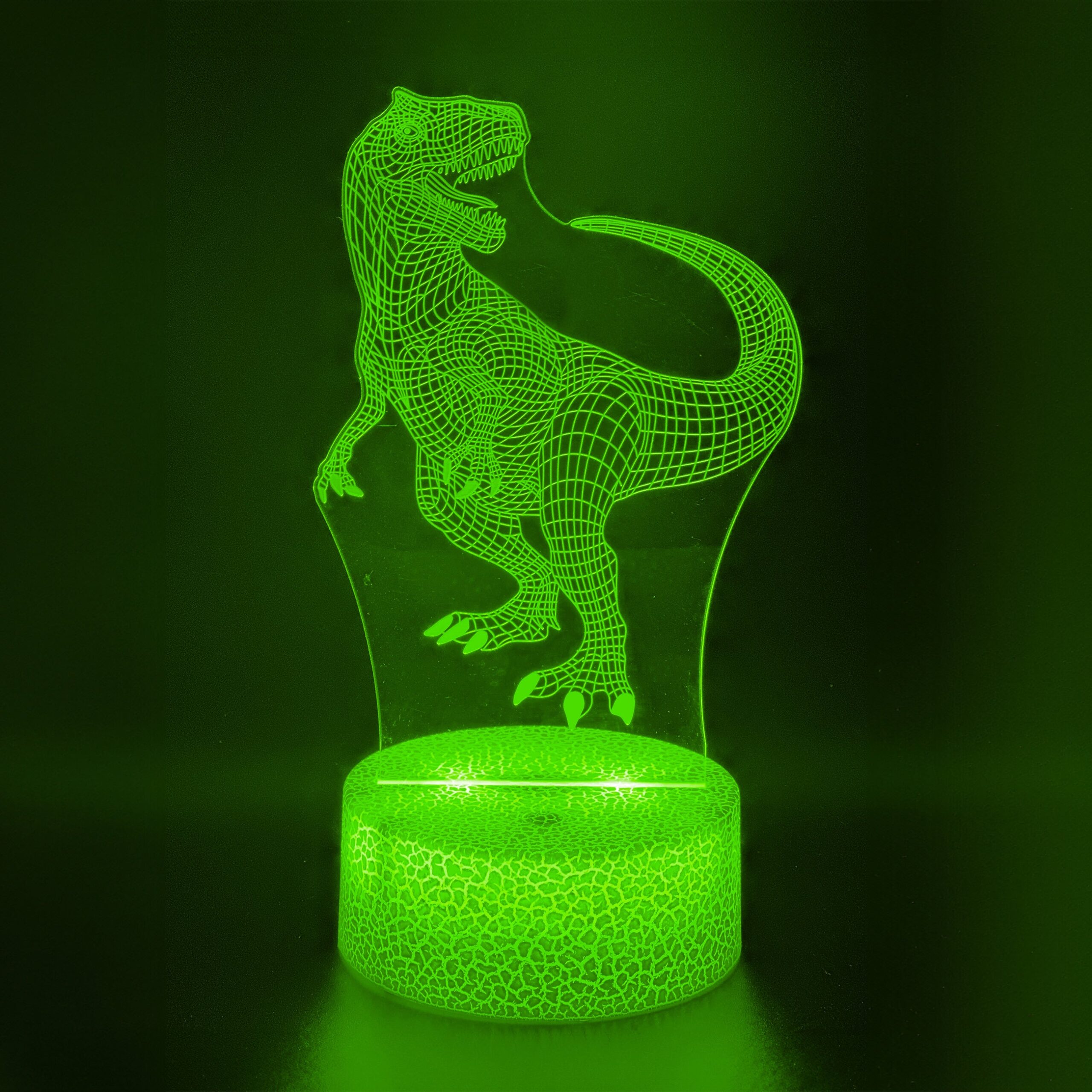 Powerpal 3D-Natlampe, Dinosaur T-Rex, Børnelampe Powerpal 3D-Natlampe, Dinosaur T-Rex, Børnelampe