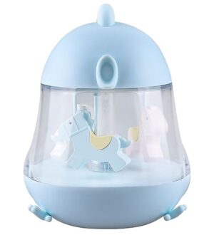 Rabbit & Friends Lampe - 16x13 cm - Karrusel m. Musik - Blå