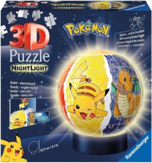 Ravensburger 3D-puslespil Pokémon Natlampe 72 Brikker, Børnelampe