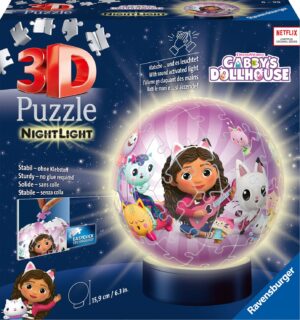Ravensburger Gabby's Dollhouse 3D-puslespil Natlampe 72 Dele, Børnelampe