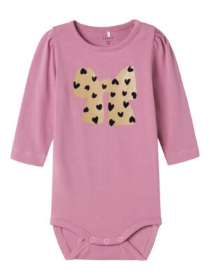 Ribbon langærmet body - MAUVEORCHI - 68