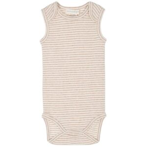 Serendipity Oat/Offwhite Baby Tank Rib Stripe - Str. 74