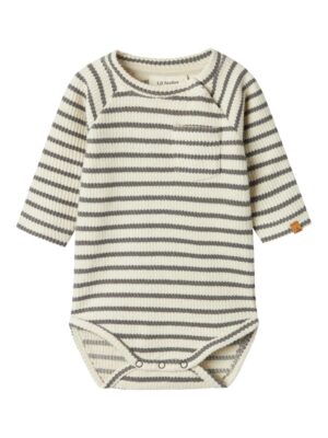 Tadeo langærmet body - PEWTER - 80