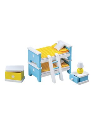 Tidlo Wooden Dollhouse Furniture Child's Bedroom 3 Pieces.